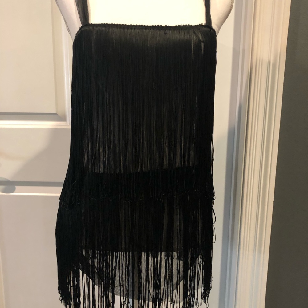 Flora Nikrooz sheer fringe tunic top